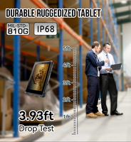Tablet PC Industrial Resistente Android de 8 Pulgadas con Soporte para 4G LTE, RJ45, GPS, NFC, RTK, Función de Huella Dactilar e IP68