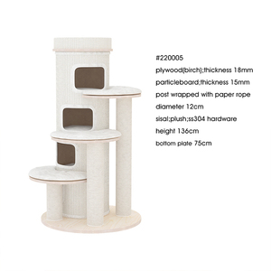 Árbol para Gatos Ecológico, Grande y de Alta Calidad, con Poste Rascador de <span class=keywords><strong>Sisal</strong></span> y Juguete para Gatos - Product Image 5