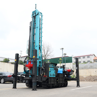 Machine de forage de puits d'eau pneumatique avec compresseur d'air, plateforme de forage diesel 200m 300m 500m