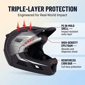 <span class=keywords><strong>Casco</strong></span> Ligero <span class=keywords><strong>Desmontable</strong></span> para Niños, Integral, Doble Propósito, para Bicicleta de Montaña, Descenso, Bicicleta de Equilibrio y Patinete - Product Image 4