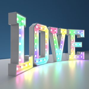 Lettres en métal <span class=keywords><strong>vintage</strong></span> Bulb Love Marquee de 24 pouces pour la décoration, <span class=keywords><strong>enseigne</strong></span> <span class=keywords><strong>lumineuse</strong></span> - Product Image 2
