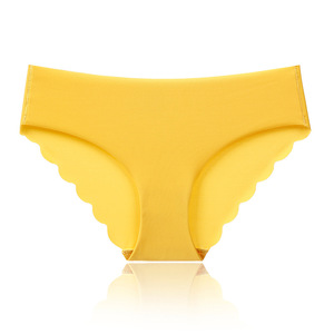 String pour femme en soie glacée Pure Desire, taille basse, triangle sexy, sous-vêtements de sport sans trace, uni, teinture unie, antistatique, séchage rapide - Product Image 3