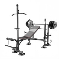 Rak Bench Press CooSport Fitness, Set Barbell Squat Pria, Bangku Fitness Multifungsi, Bangku Angkat Beban