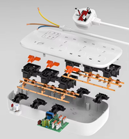 Prise d'extension de prise de courant de haute qualité 6/8 prises avec 4 prises d'extension électriques USB 2C 16A parasurtenseur UK multiprise