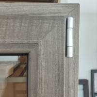 Ventanas de PVC con Acabado Madera Reforzadas con Acero, Ventanas Corredizas de PVC Blanco con Doble Acristalamiento y Función de Apertura Abatible y Giratoria