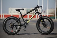 Vélo de plage en acier à haute teneur en carbone 24'' 26'' avec frein à disque 4.0, 21 vitesses, type VTT Fat Bike avec pneus neige