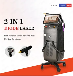 ND Yag laser 1600W ice diode laser hair removal machine 2 in 1 tattoo pigmentation remove 755 808 1064 nm good effect