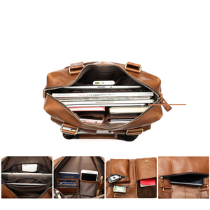 Designer Men Messenger <b>Bag</b> <b>Leather</b> Briefcase Laptop <b>Bag</b> Large Capacity Men Handbag Genuine <b>Leather</b> Travel <b>Bag</b> for Men - Product Image 6