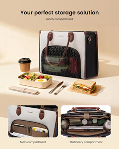 Borsa da lavoro LOVEVOOK 3 in 1 con scomparto termico per il pranzo, borsa tote per laptop da 15,6 pollici per ufficio, borsa tote per il pranzo da donna - Product Image 3