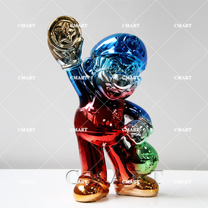 Escultura Decorativa de Resina/Fibra de Vidrio con Temática de <span class=keywords><strong>Mario</strong></span> <span class=keywords><strong>Bros</strong></span>, Multicolor, de 40CM, 50CM y 65CM, para Escritorio, Hogar y Arte - Product Image 6