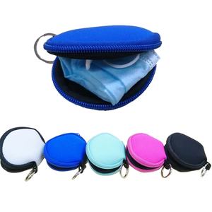 Direct Manufacturer's Colorful Neoprene Mini Wallet Zipper Pouch Earbud Holder Keyring <b>Card</b> <b>Coin</b> <b>Purses</b> Blank Money Storage - Product Image 5