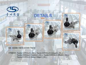 43340-19015 43340-19016 Pièces automobiles <span class=keywords><strong>chinoises</strong></span>, nouveau joint à rotule de <span class=keywords><strong>suspension</strong></span> pour Toyota Corolla Compact avec garantie de 20 000 km - Product Image 1