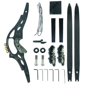 Hi Top Bộ Tập Bắn Cung Hoyt Màu Đen 55Lbs Bộ Thi Đấu Cung Và Mũi Tên Bắn Cung Cổ Xưa 62 Inch 30-60 Ibs Recurve - Product Image 3