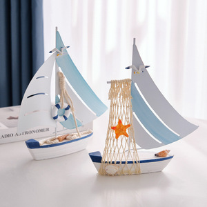 Modèle de voilier méditerranéen en fer forgé, ornement de bateau, ensemble multi-pièces, décoration pour la maison, le bureau ou le bureau à domicile - Product Image 3