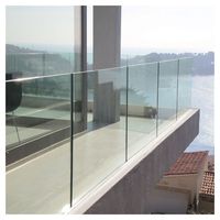 Prima Garde-corps en aluminium et verre de haute qualité, moderne, pour piscine extérieure, balcon, terrasse, escalier, villa, hôtel