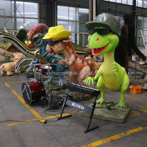 Yüksek kaliteli özelleştirilebilir Animatronic dinozor bant müzik aletleri dinozor oynayabilir - Product Image 6
