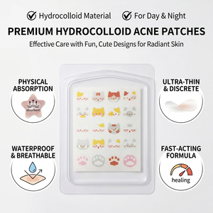 Parches Hidrocoloides para el Acné con Diseño de Gato, Absorción Profunda, <span class=keywords><strong>Curación</strong></span> Rápida, Protección Diurna y Nocturna - Product Image 3