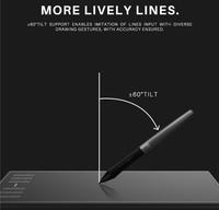 Tablette graphique professionnelle Huion H1060P avec support d'inclinaison, 8192 niveaux de pression, taux de rapport de 233 PPS, pression du stylet