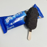 Crème glacée Oreo saveur vanille, dessert viral, prix usine, crème glacée au chocolat avec morceaux de biscuits, bâtonnets de glace en gros