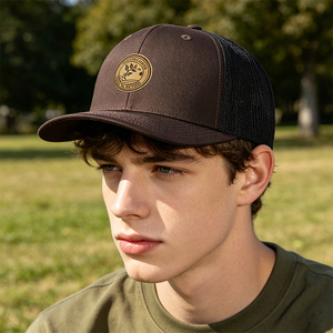Gorras al por mayor con logo personalizado, <span class=keywords><strong>de</strong></span> algodón, para pesca, tipo trucker, con visera <span class=keywords><strong>de</strong></span> malla, para correr, fabricación <span class=keywords><strong>de</strong></span> ropa, gorras con parche a medida - Product Image 4