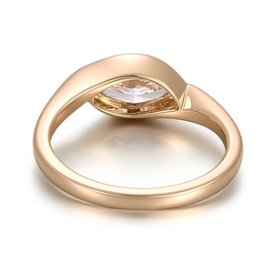 Bague en diamant de laboratoire CVD HTHP de 1 à 2 carats, or 18 carats, coupe Marquise, argent 925, bijoux de mode pour femme, fiançailles, mariage - Product Image 3