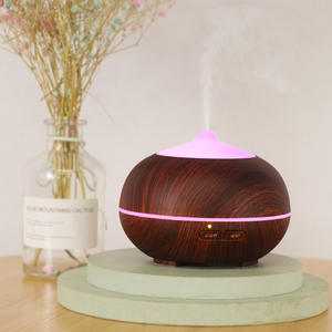 Diffuseur d'arômes en bois grainé, humidificateur 0,5 L, alimenté par USB, avec contrôle de la lumière et de la brume, pour usage domestique - Product Image 5