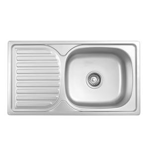 Lavello da Cucina Industriale Fatto a Mano in Acciaio Inox Quadrato a Vasca Singola con Superficie Spazzolata Garanzia di 2 Anni Rubinetto Incluso - Product Image 5