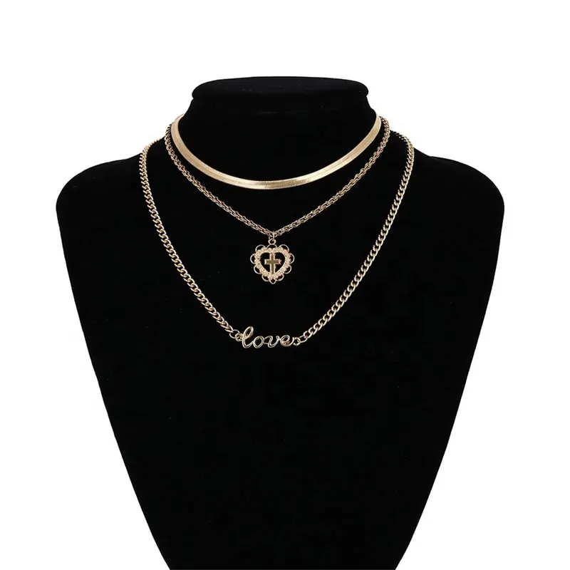 layers love chain girls 20 grams gold necklace designs