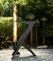Poêle à granulés de bois de haute qualité et durable, style fusée, avec brosse de nettoyage, design moderne pour chauffage extérieur