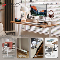 Bureau de travail à domicile moderne, électrique, réglable en hauteur, ergonomique, pour jeux vidéo, silencieux, avec verrouillage de sécurité enfant, en fer