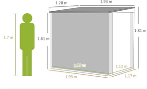 <span class=keywords><strong>Cobertizo</strong></span> de almacenamiento de jardín de metal de acero de gran oferta del con ventana - Product Image 5