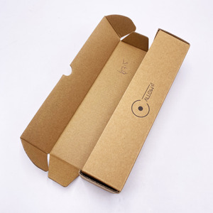 Custom slim corrugated folding kraft paper packaging box cardboard shipping mailer boxes