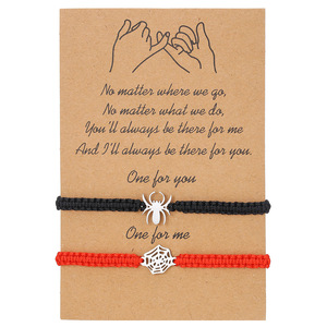 Pulsera de Acero Inoxidable Hecha a Mano con Dijes de Telaraña, Novedad de Halloween, Regalo Misterioso para Festivales, Estilo Moderno - Product Image 6