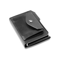 Portefeuille Homme en Cuir et Alliage d'Aluminium Anti-RFID Fangshui Business-Up, Clip à Fermeture Éclair, Logo Personnalisable, Carte de Crédit - Meilleure Vente