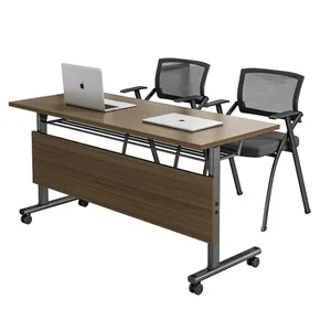 Modern University Computer Flip Folding Office Training Table Student Classroom Study Desk