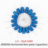 4.7uF 100V 10% Capacité Horizontale 4u7K Non Polarisé En Aluminium Électrolytique Crossover 475K Haut-Parleur Bipolaire Audio Condensateur