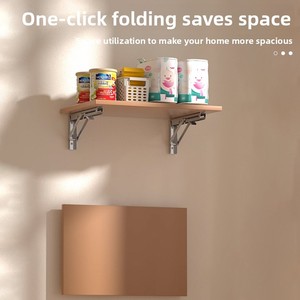 304 Stainless Steel Wall Foldable Heavy Duty Folding Support Frame Triangle Bracket Movably Storage Rack Partition <strong>Holder</strong> - Product Image 4
