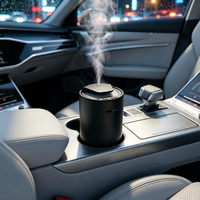LUXAROMES A613 Diffuseur d'air frais compact pour voiture, sans eau, de table, avec éclairage LED de luxe, pour usage commercial et domestique, détection intelligente, en métal, 15 ml