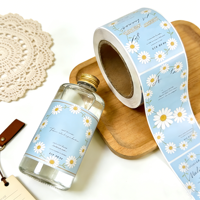 Étiquettes personnalisables en feuille d'or métallique imprimées pour bouteilles de gel douche, autocollants imperméables pour le lavage des mains, autocollants de marque pour emballages cosmétiques