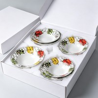 Bol à pâtes large en céramique de style italien, motif tomate et olive, bol de service en porcelaine pour salade et soupe, pour restaurant et maison