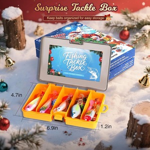 ปฏิทินนับถอยหลังตกปลาปี 2025 พร้อมกล่องอุปกรณ์และเหยื่อตกปลาคุณภาพสูง ปฏิทินนับถอยหลังคริสต์มาส 24 วัน ของขวัญตกปลา - Product Image 5
