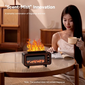 New Model USB Powered Desktop <b>Aroma</b> <b>Diffuser</b> Simulated Flame Atmosphere Lamp Colorful Humidifier for Household - Product Image 2