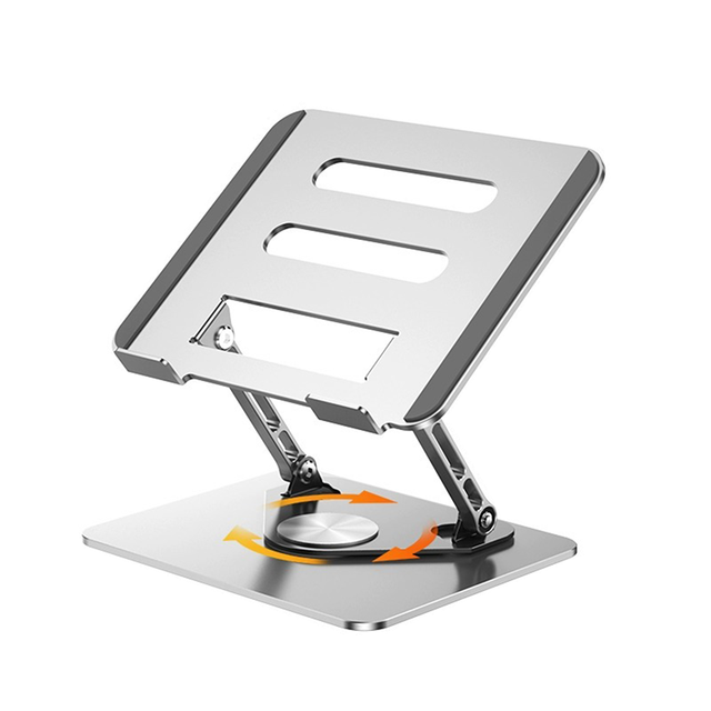360 Rotation Portable Aluminum Alloy Laptop Stand Foldable Desktop Adjustable Height New for iPad Tablet PC Notebook Computer
