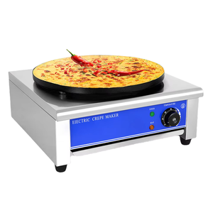 Crêpière électrique en acier inoxydable 3KW, 16 pouces, grande capacité, appareil de cuisine haute productivité pour la préparation de crêpes et de collations - Product Image 1
