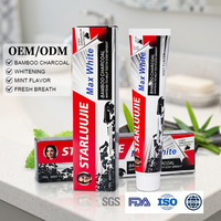 Pasta de Dientes de Carbón de Bambú Natural de Alta Calidad al por Mayor |   Pasta Dental Blanqueadora Sin Flúor para Refrescar el Aliento