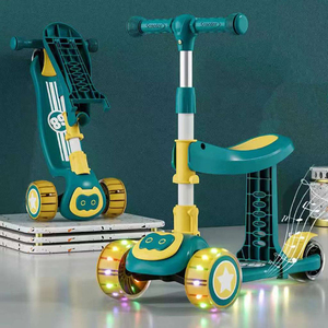 Trottinette pliable en acier pour enfants Istaride, trois roues en caoutchouc PU, trottinette en aluminium légère, état neuf, pour utilisation en extérieur - Product Image 6