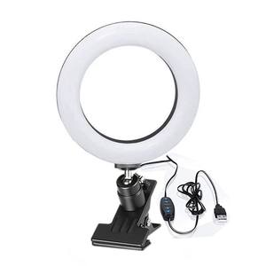 Anneau lumineux LED de 6 pouces pour salon de beauté avec lumière de remplissage pour diffusion en direct, lumière circulaire de table à intensité variable pour selfie, maquillage, <span class=keywords><strong>Youtube</strong></span> - Product Image 1