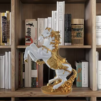 Statue de cheval de luxe, modèle en résine, sculpture peinte à la main, décoration artisanale pour la décoration intérieure, artisanat en résine
