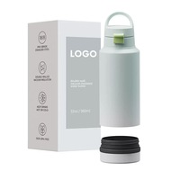 Gobelet isotherme en acier inoxydable de 40 oz avec couvercle magnétique, tasse de voyage à double paroi de 32 oz avec boîte de rangement amovible