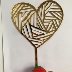 Новый акриловый Топпер для торта на день рождения, Розовый Золотой Топпер для кексов для детей, украшения для торта на день рождения, Детский праздник - Product Image 2